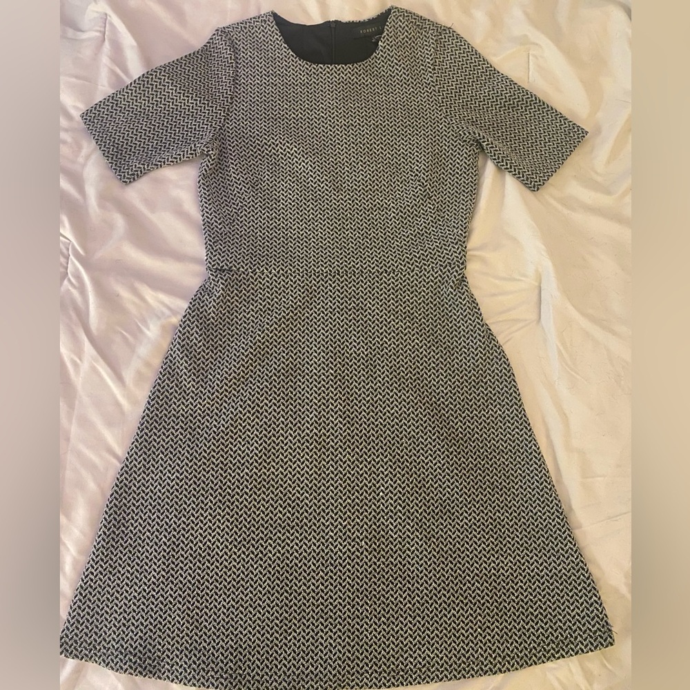 NWT Forest Lily Size XS black and white designed dress